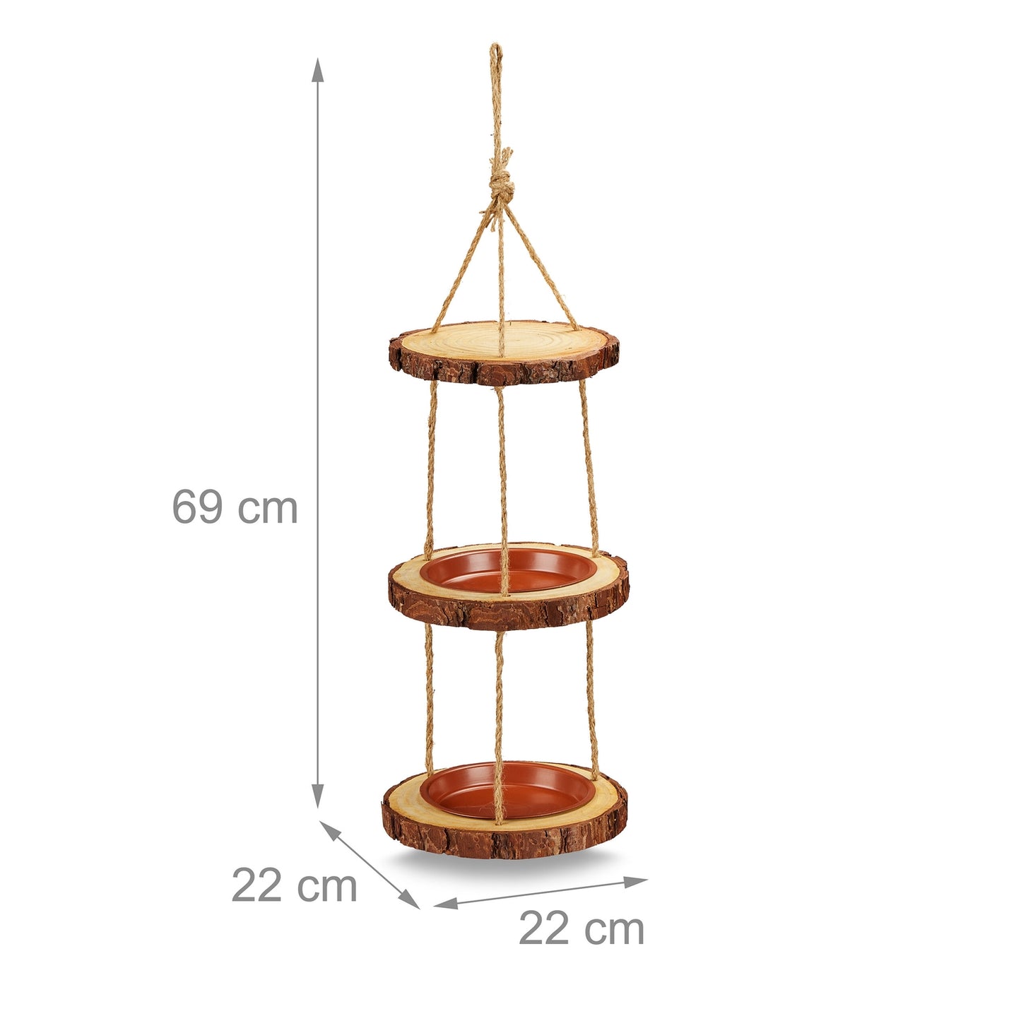 Bird feeder with 2 bowls