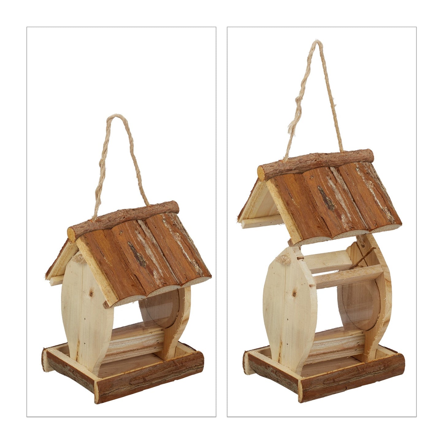 Bird feeder with suspension