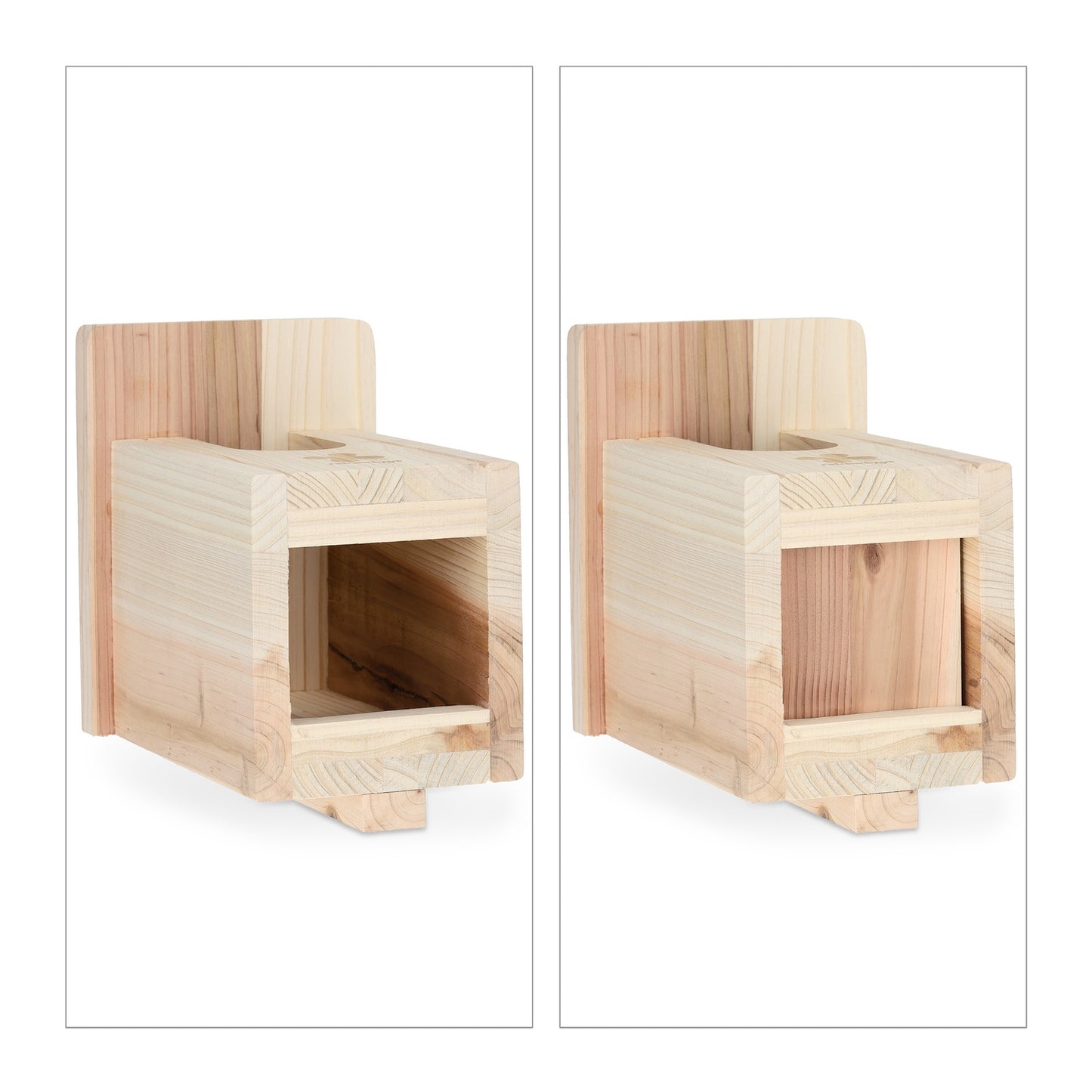 Birdhouse Natural wood Half-cavity Birds