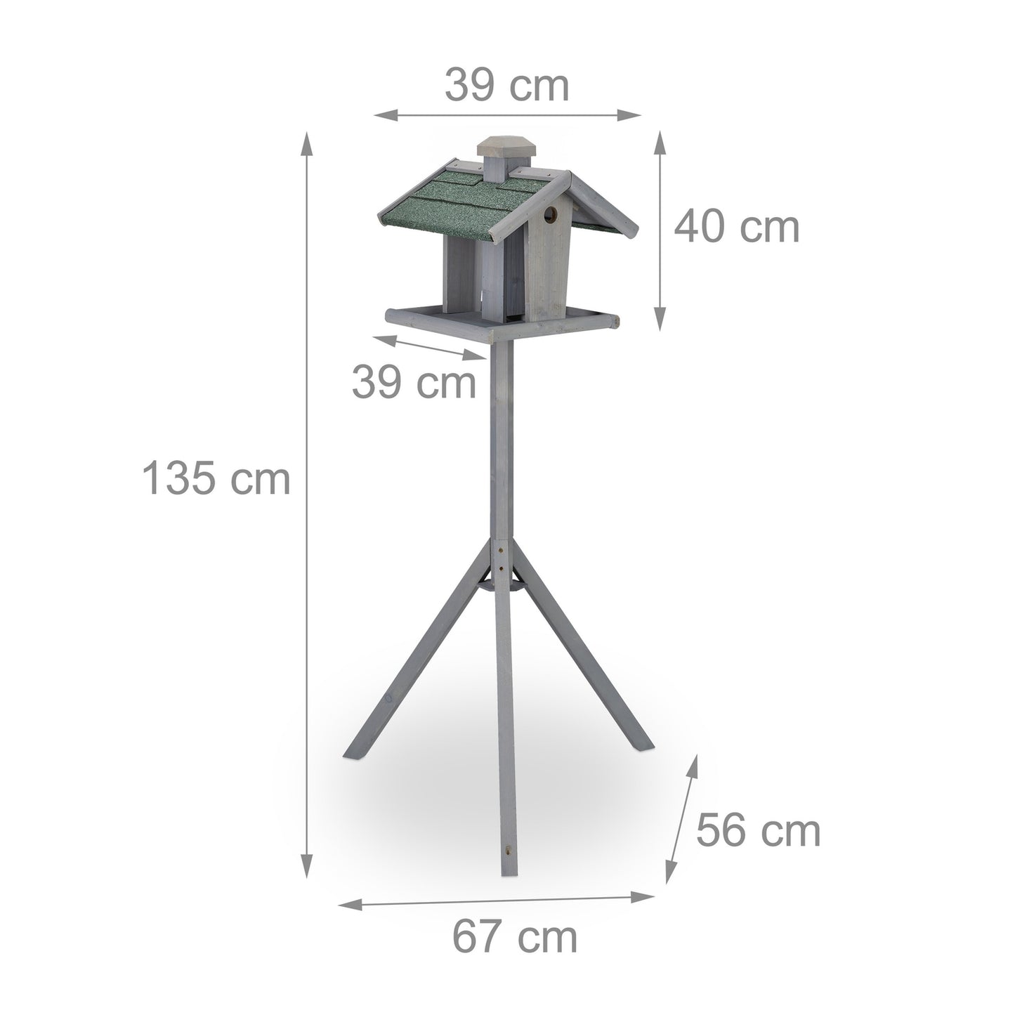 Bird table on post
