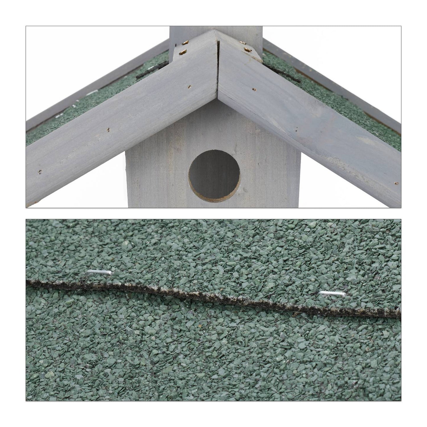Bird table on post