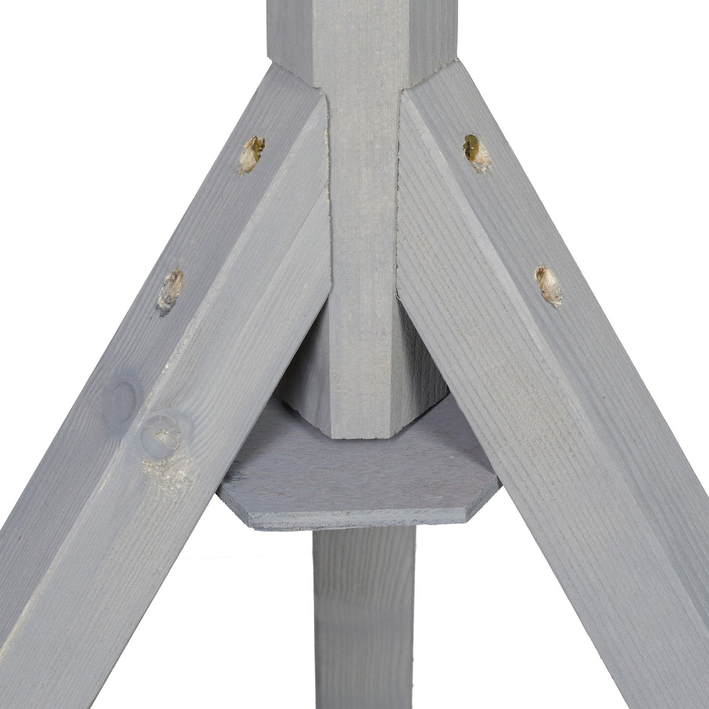 Bird table on post