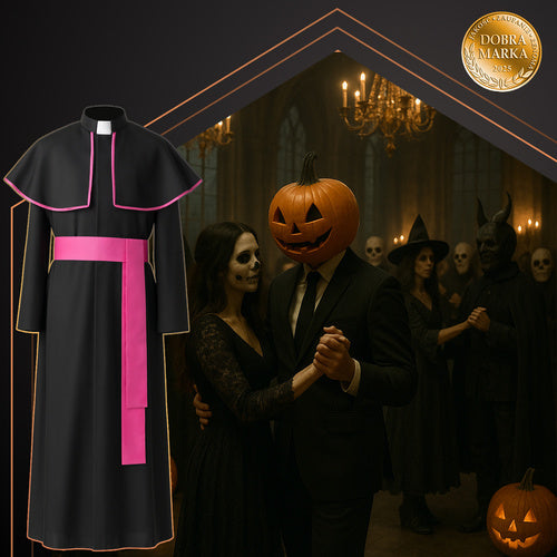 Bishop Costume XL/XXL, Cassock & Cape for Adults