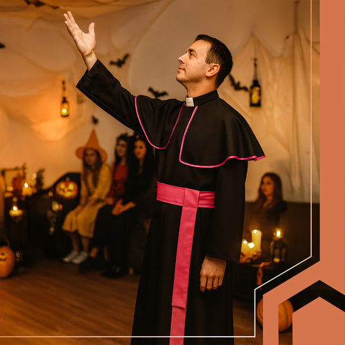 Bishop Costume XL/XXL, Cassock & Cape for Adults