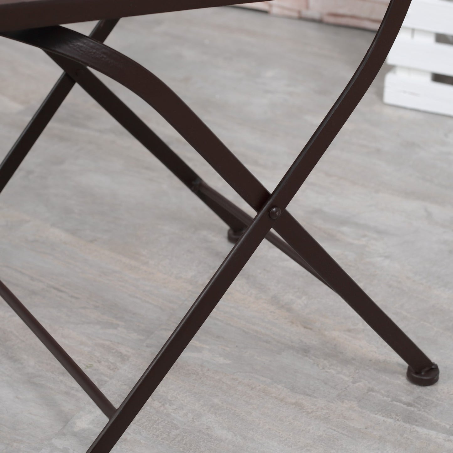 Bistro table set for 2, mosaic stone, weatherproof