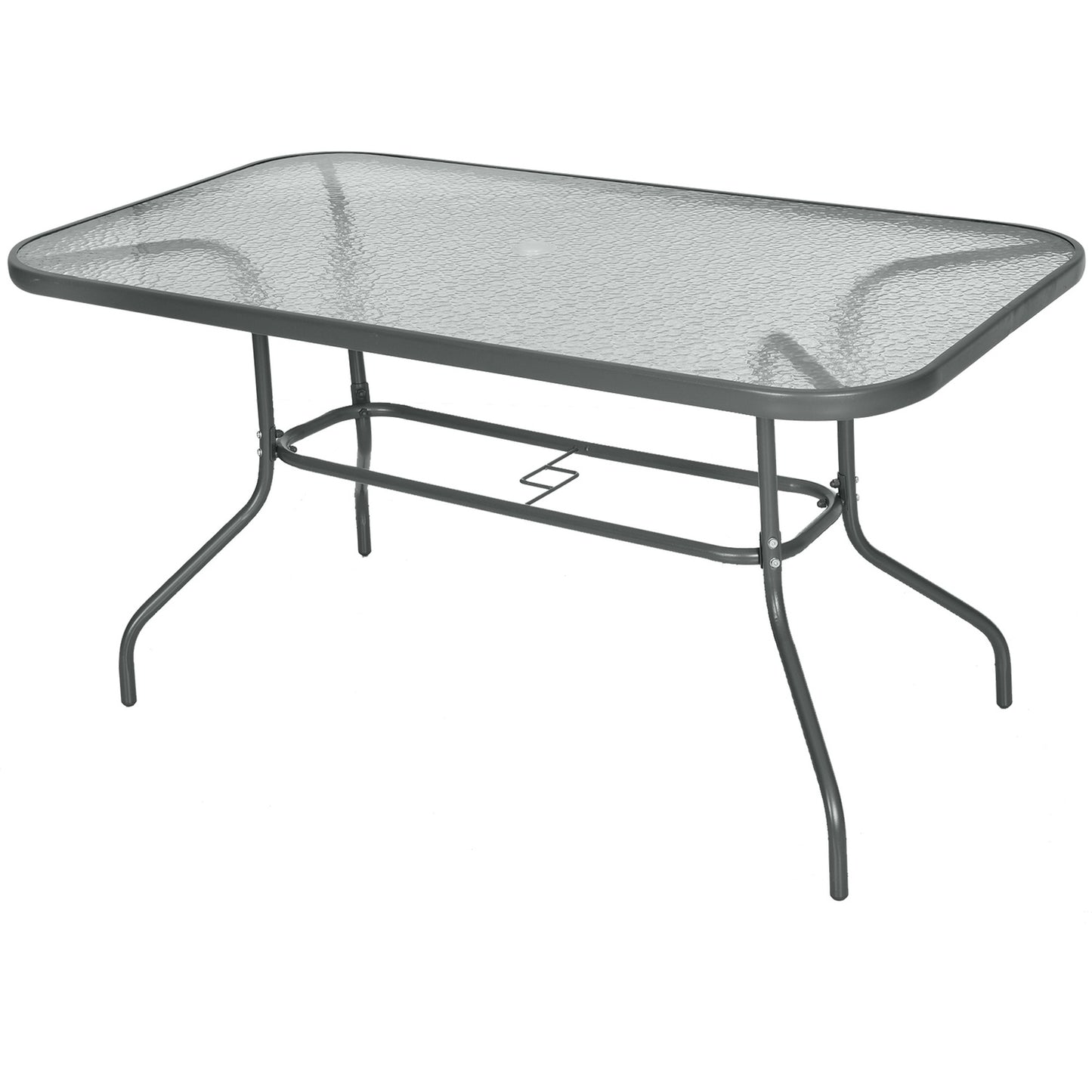 Garden bistro table, Top in tempered glass, 140x80x70 Cm
