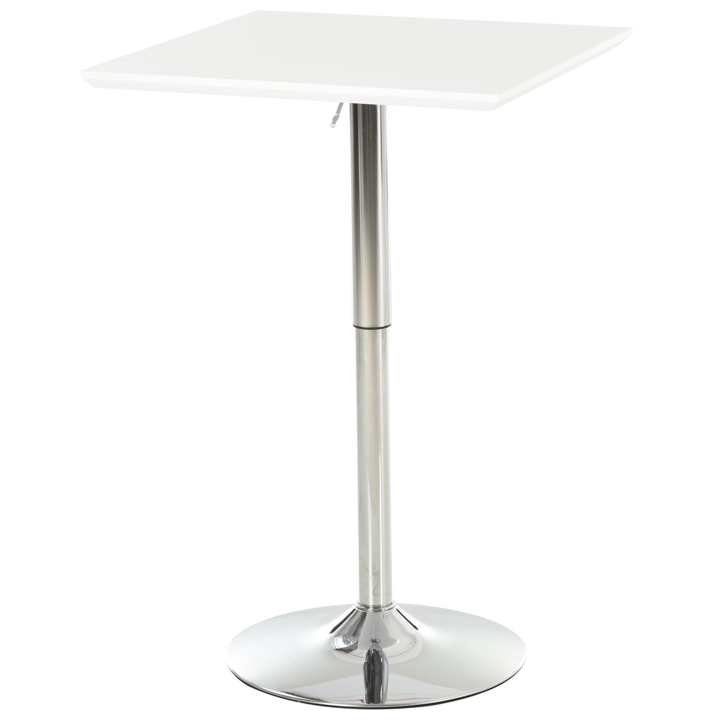 Height-adjustable Square Steel Bistro table, 60x60 cm, White