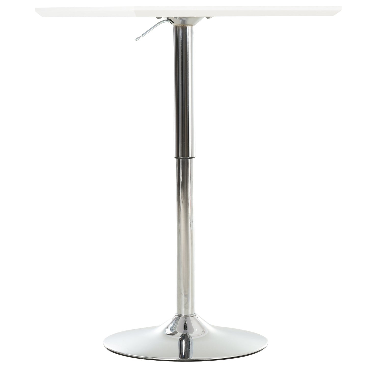 Height-adjustable Square Steel Bistro table, 60x60 cm, White