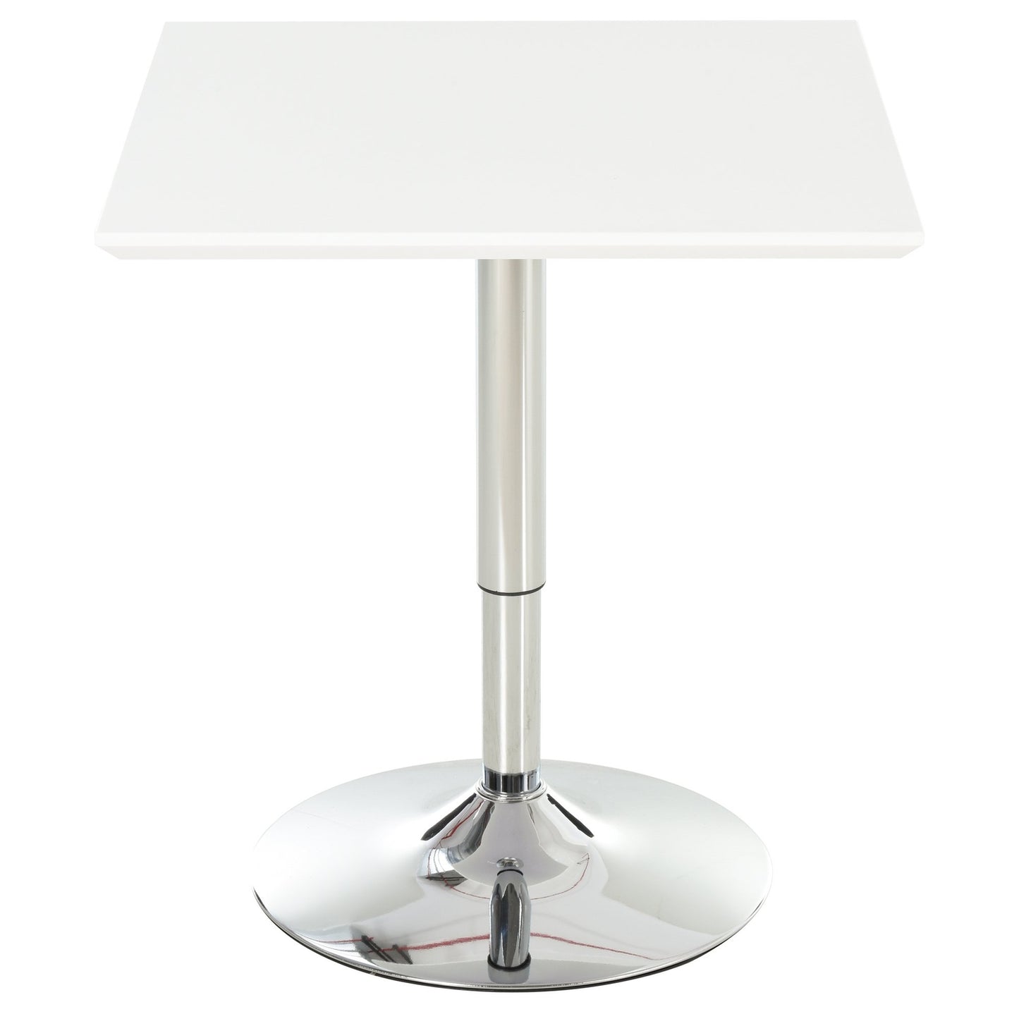 Height-adjustable Square Steel Bistro table, 60x60 cm, White