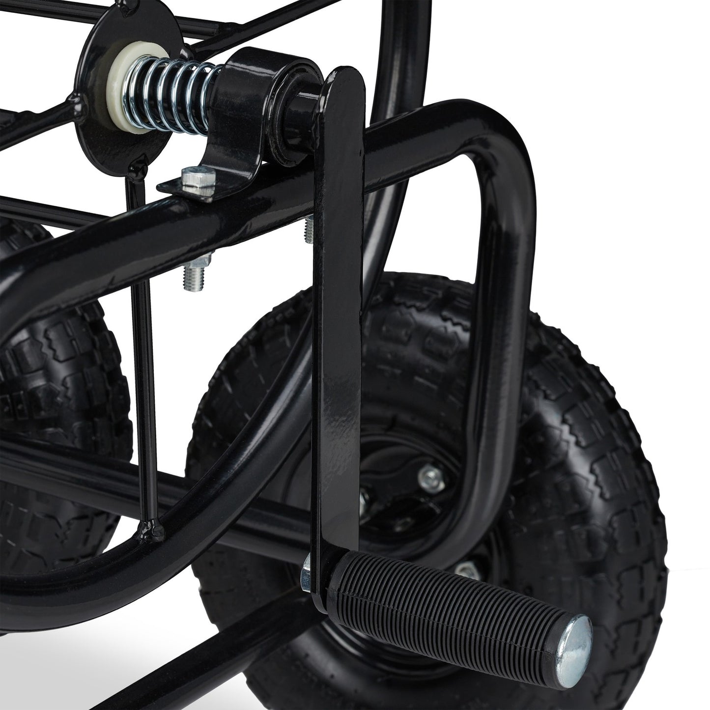 Black 4 Wheel Hose Trolley