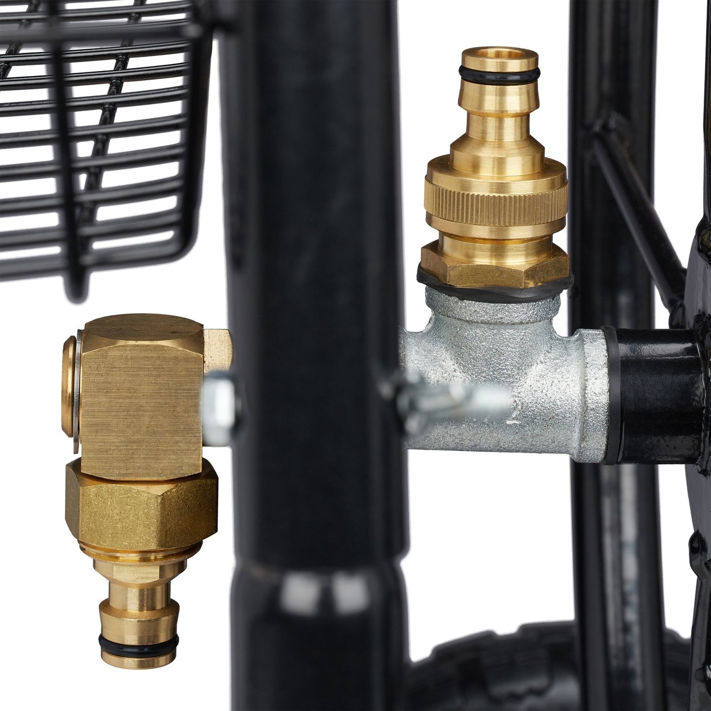 Black 4 Wheel Hose Trolley