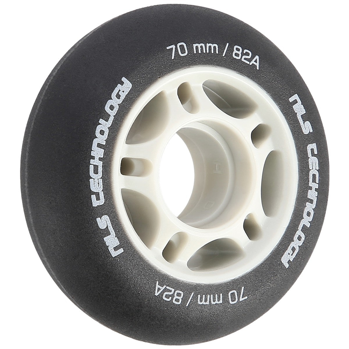 Black 82A PU Skate Wheels, 70x24mm, Set of 4