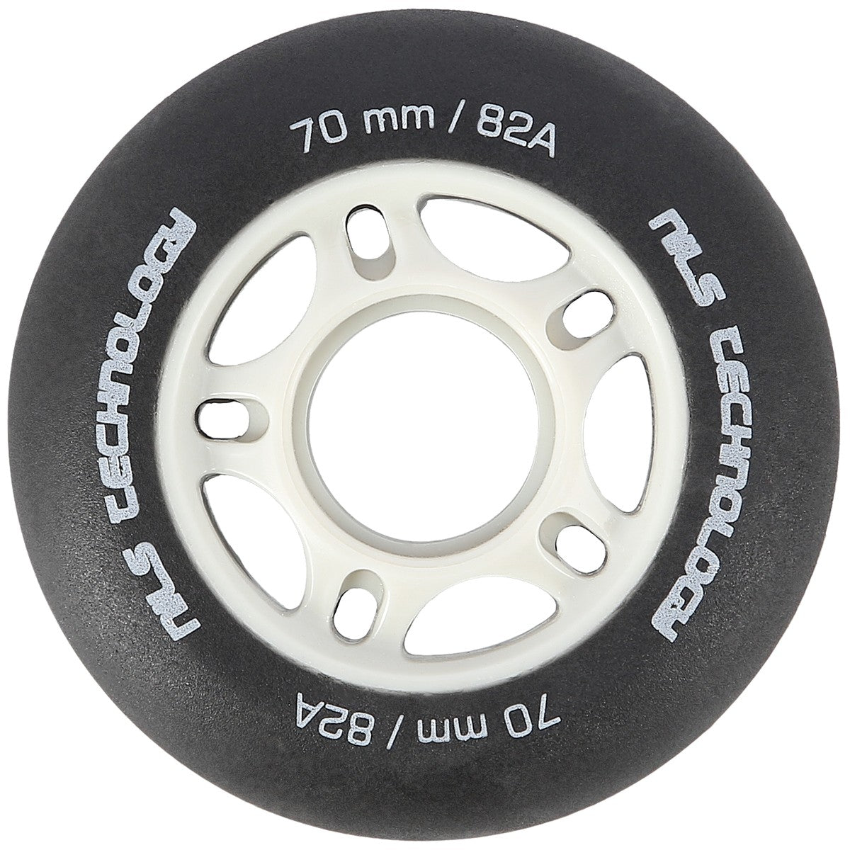 Black 82A PU Skate Wheels, 70x24mm, Set of 4