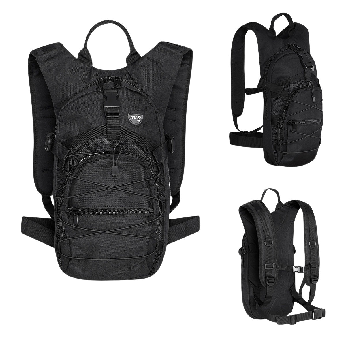 Black Backpack, Durable, Spacious, Travel-Friendly