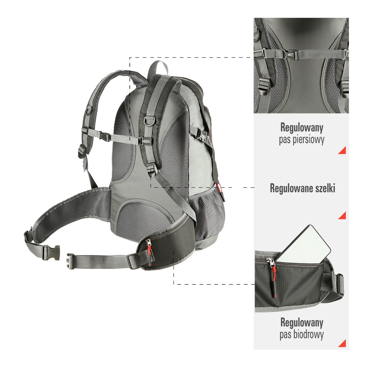 Black Backpack, Large Capacity, Durable Material