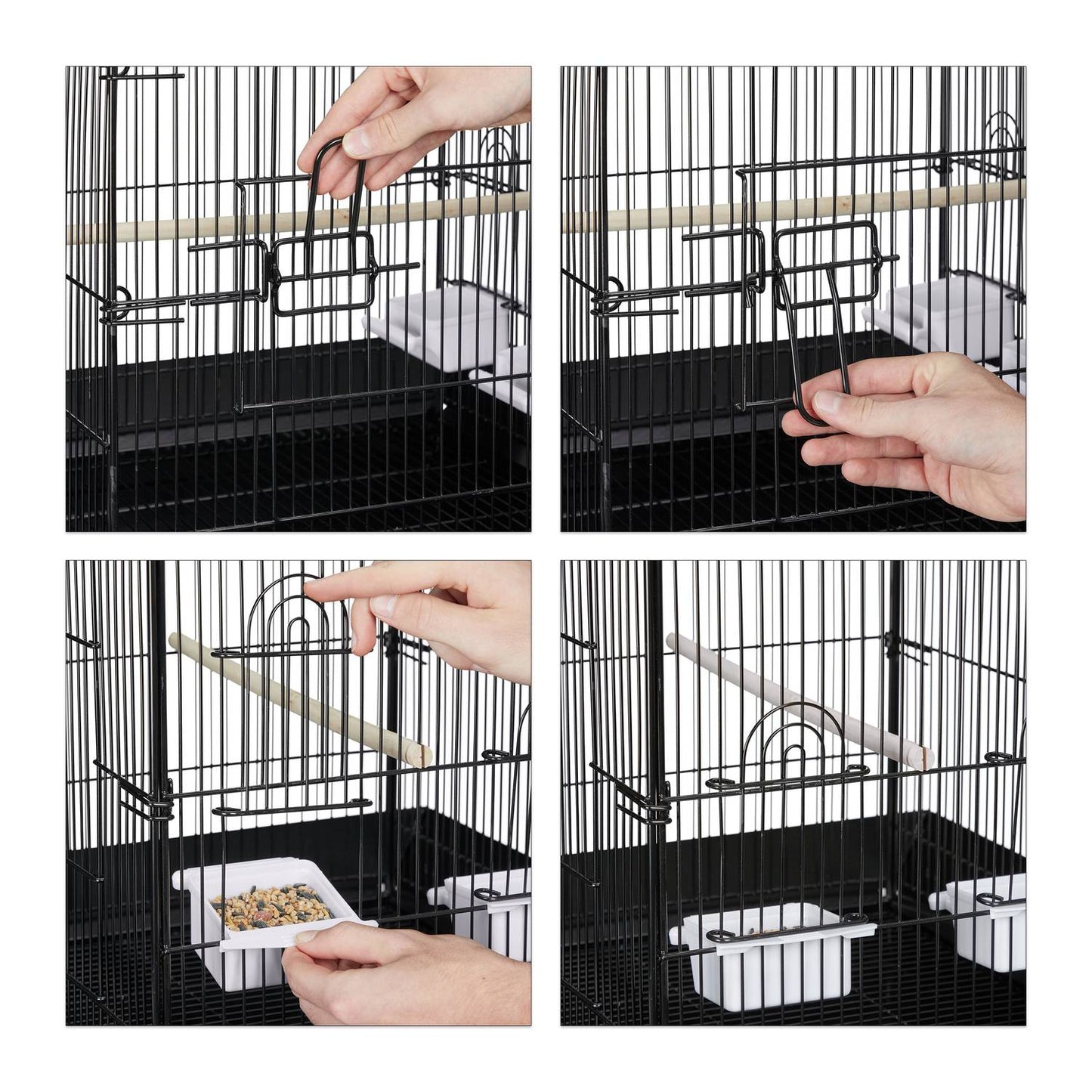 Black Bird Cage with Stand
