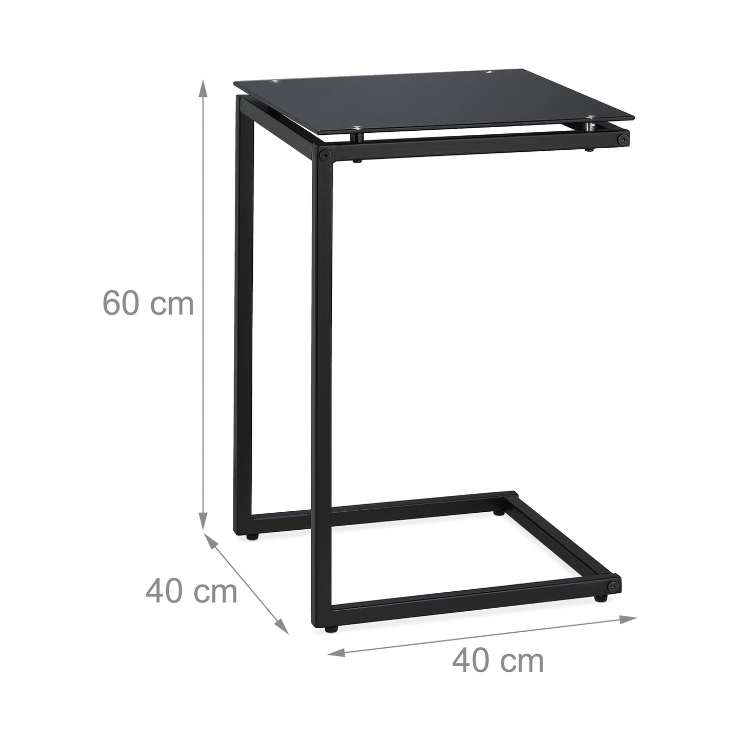Black C-Form Side Table