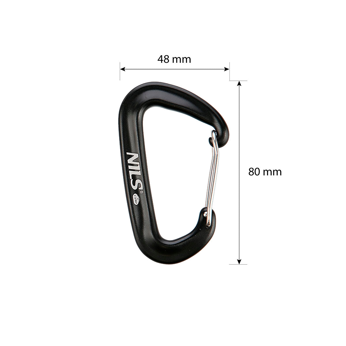Black Carabiner 12KN, Lightweight, Durable