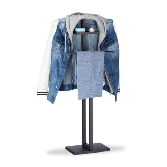 Black Clothes Valet Stand