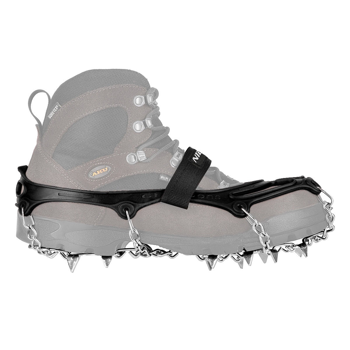 Black Crampons, Medium Size, Anti-Slip Traction