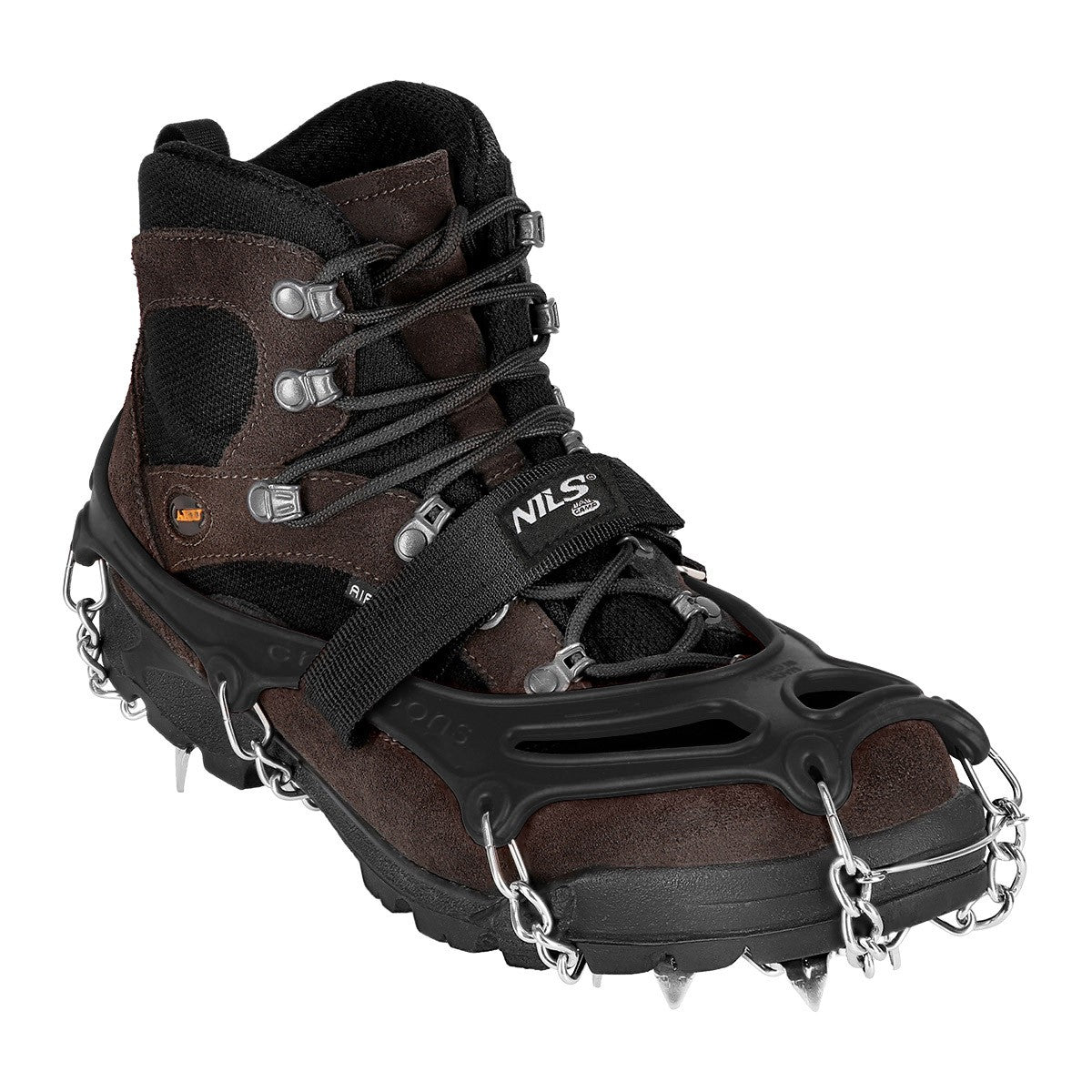 Black Crampons, Size XL, Anti-Slip Traction
