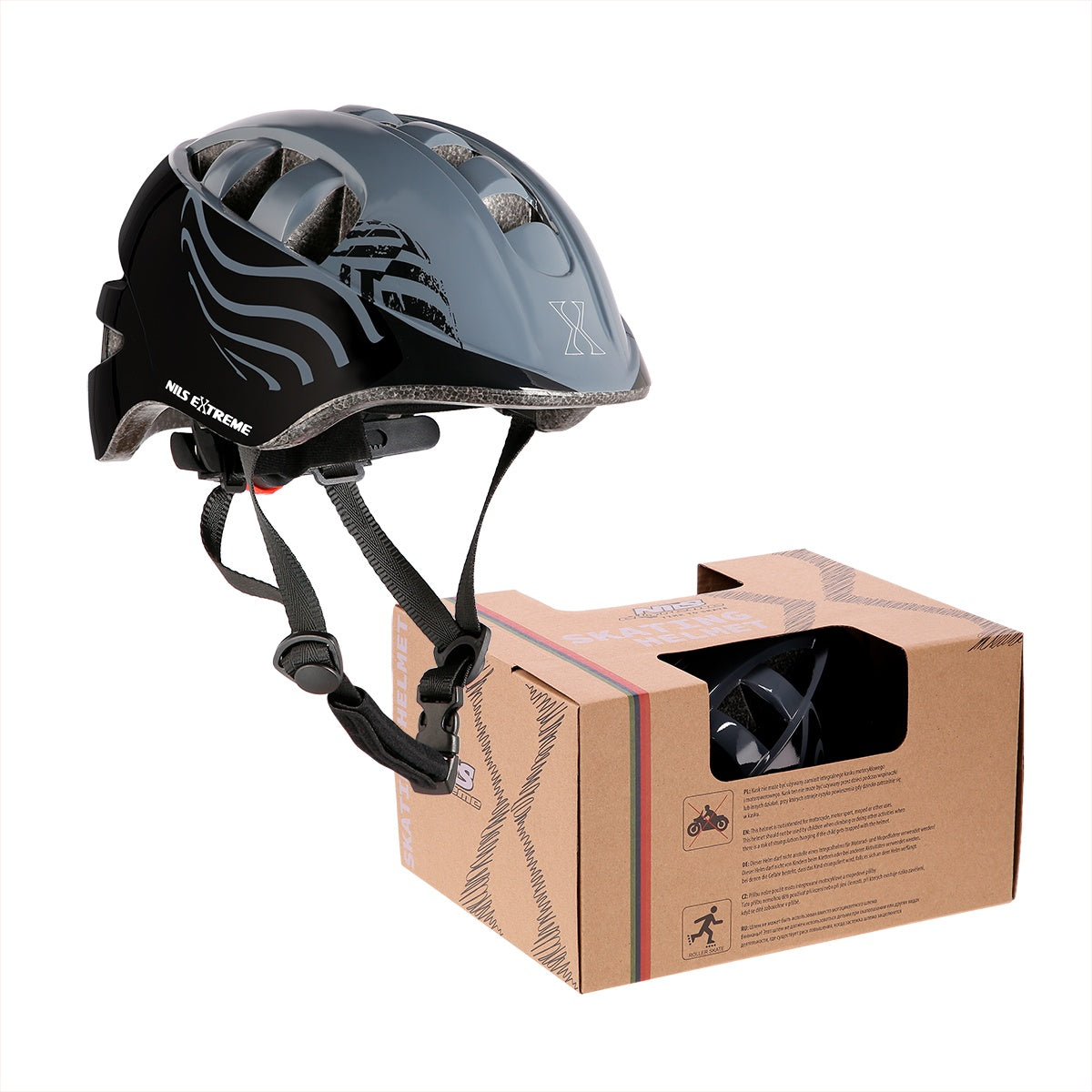 Black Cycling Helmet, Size S (52-56cm)