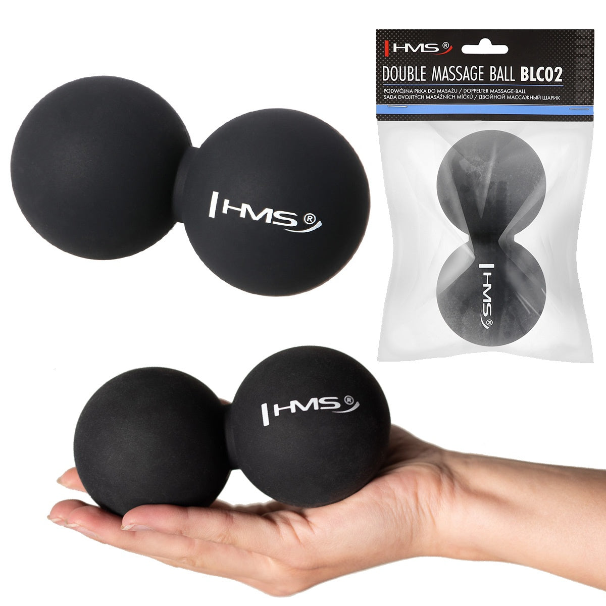 Black Double Massage Ball – Relieve Muscle Tension