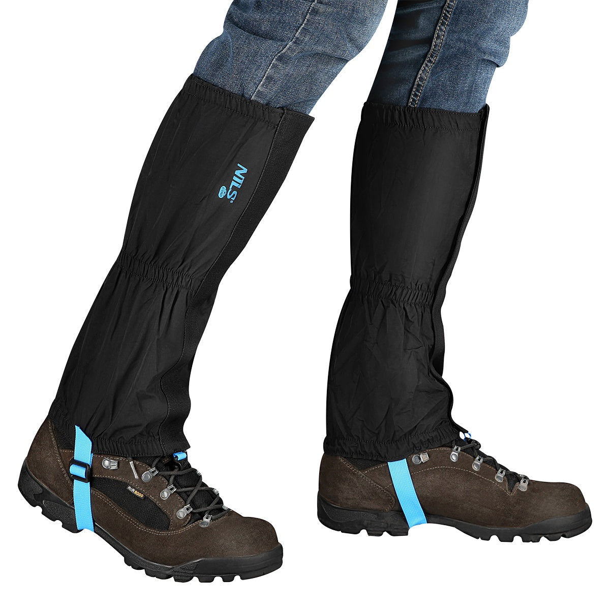 Black Gaiters, Waterproof, Adjustable Size