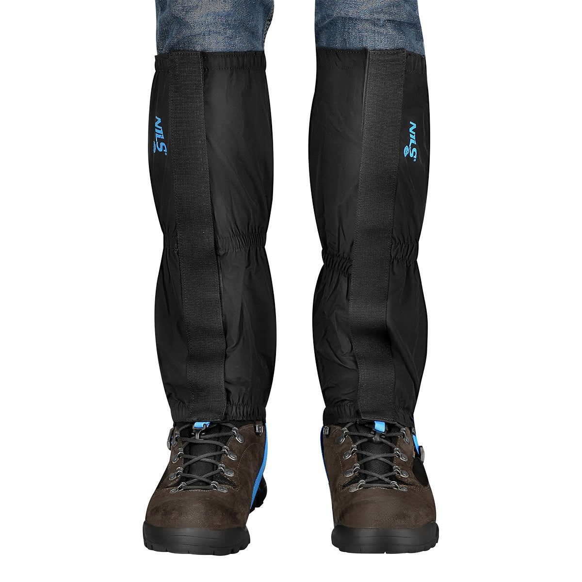 Black Gaiters, Waterproof, Adjustable Size