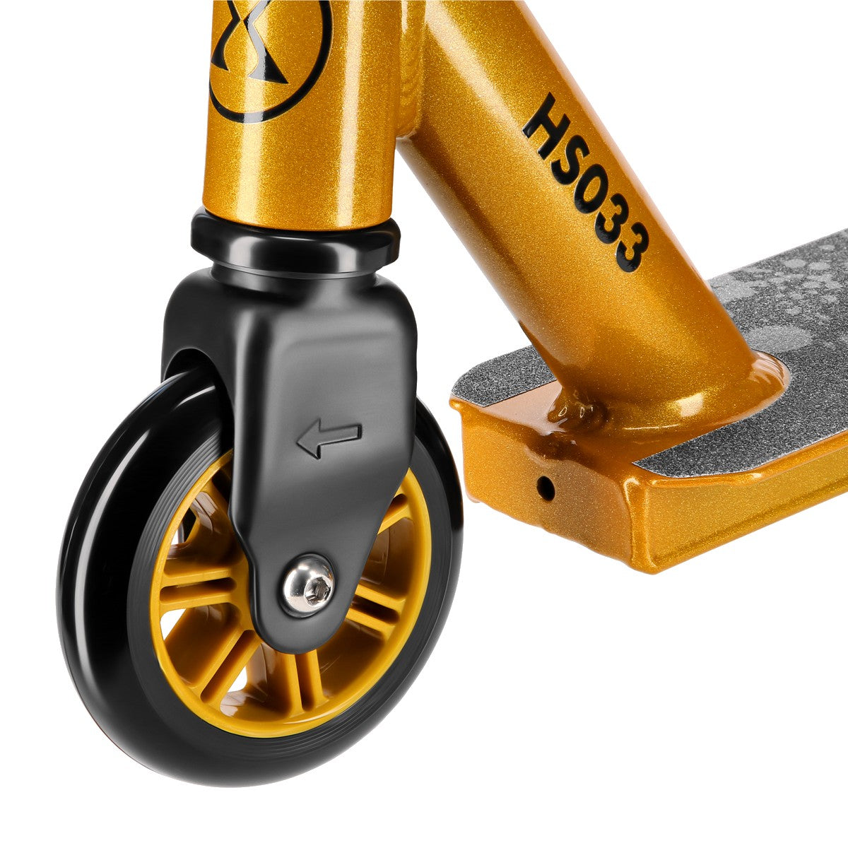 Black-Gold Stunt Scooter, Durable Design