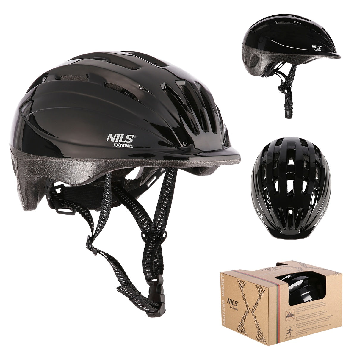 Black Helmet, Size S (48-52cm)