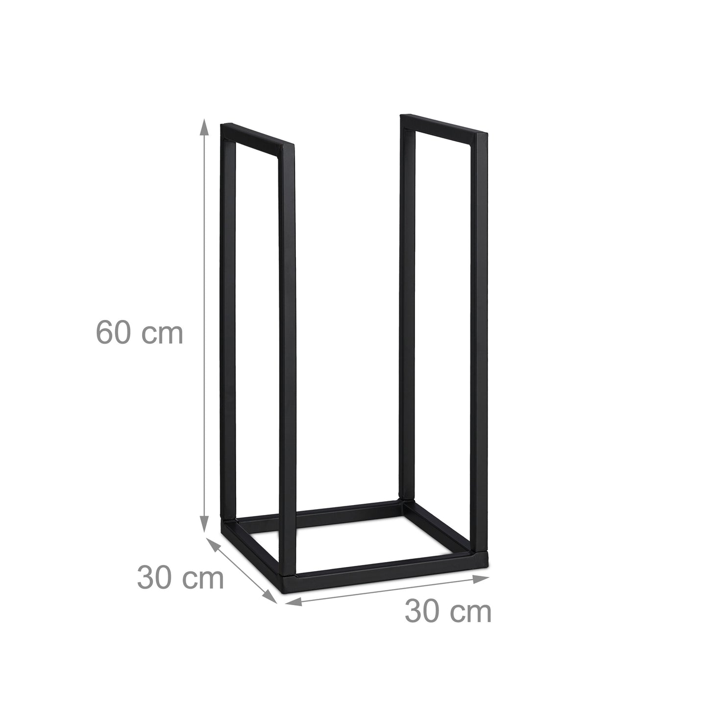 Black Iron Firewood Rack – Compact Log Holder