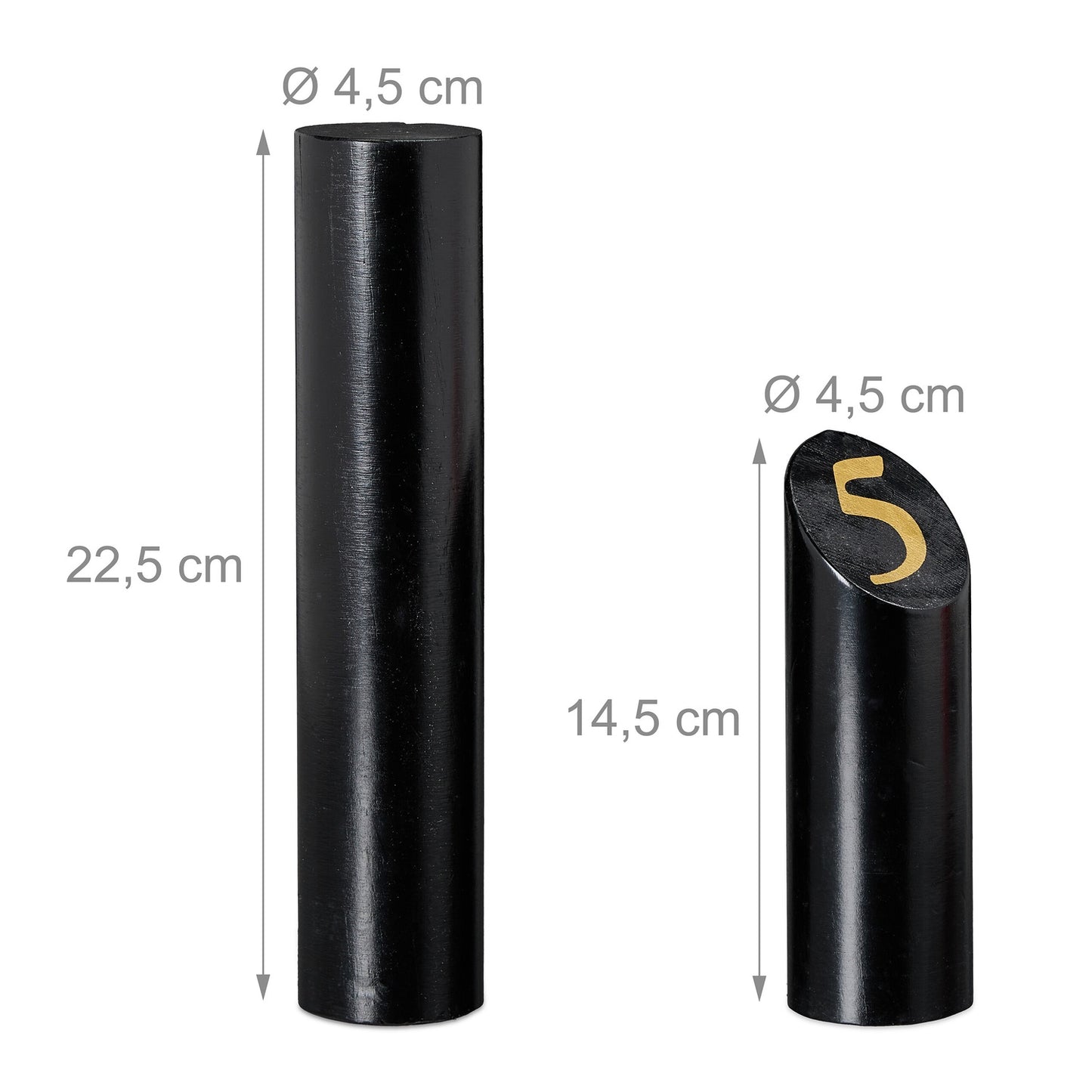 Black Kubb game with bag