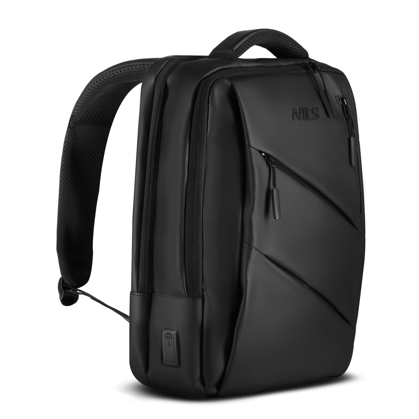 Black Laptop Backpack, USB-C Port, 15L Capacity