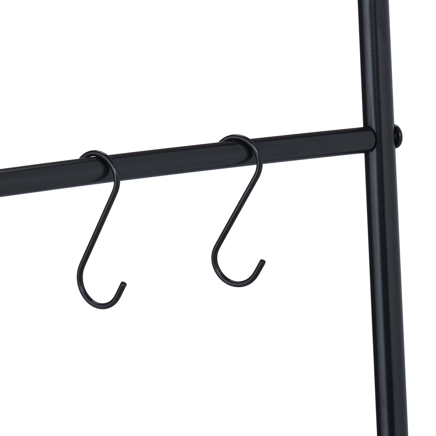 Black Metal Towel Ladder Rack with 5 Rungs