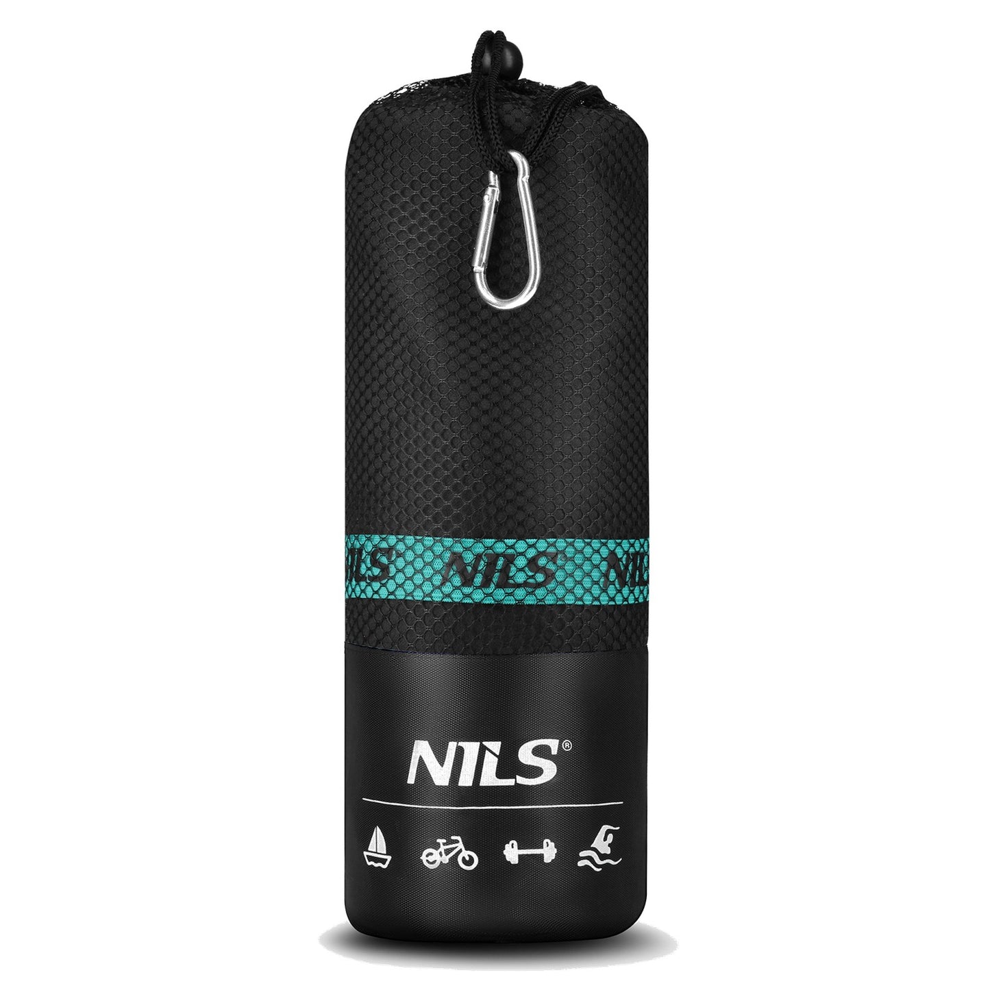 Black Microfibre Towel, 200x90 cm