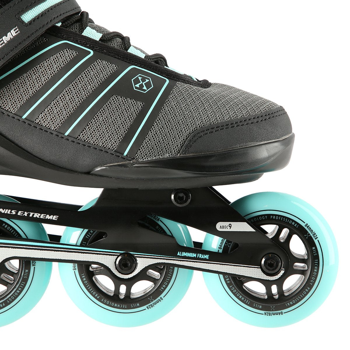 Black-Mint Size 44 Inline Skates, Adjustable
