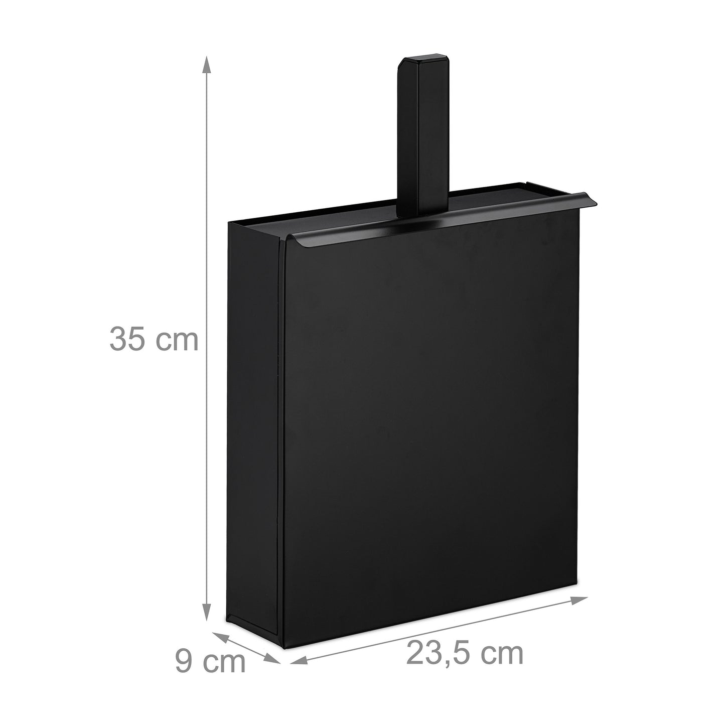 Black Narrow Ash Bucket with a Shovel