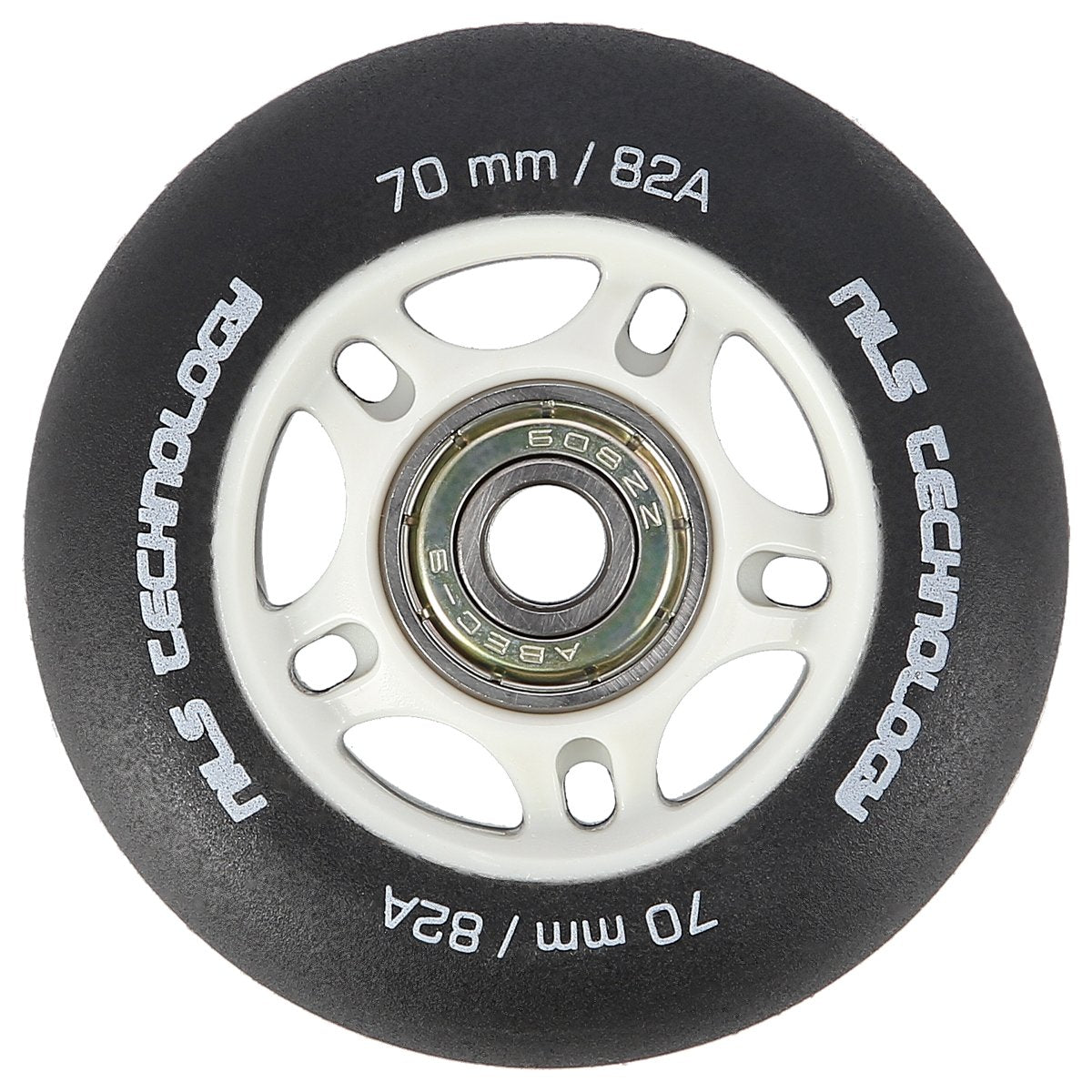 Black PU 70x24 82A Wheels & ABEC-9 Bearings Set