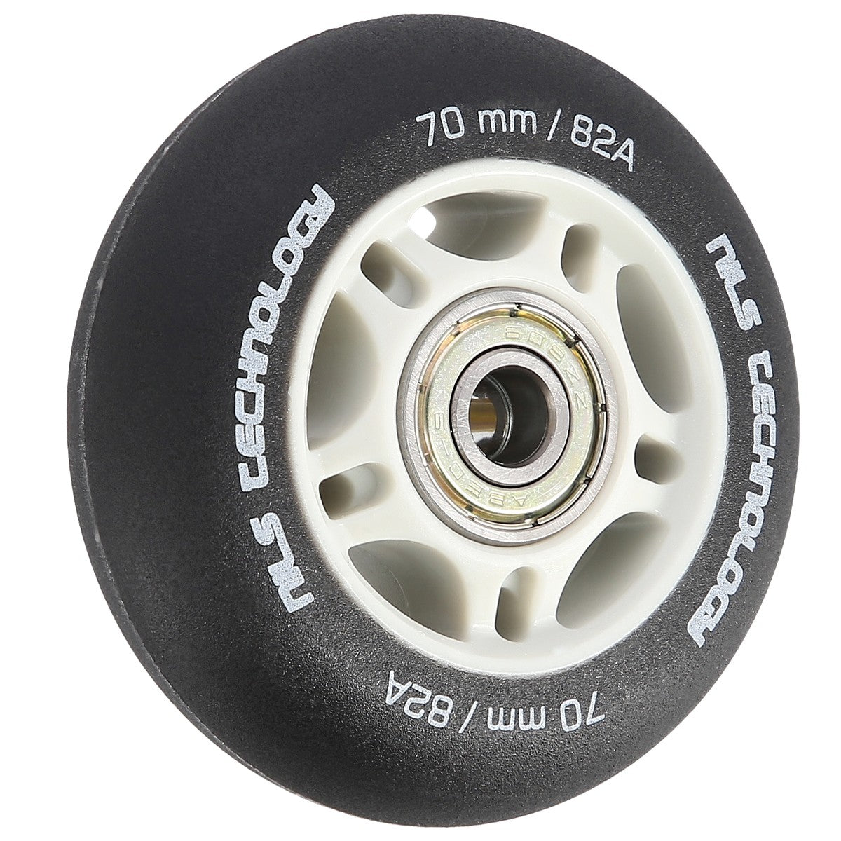 Black PU 70x24 82A Wheels & ABEC-9 Bearings Set