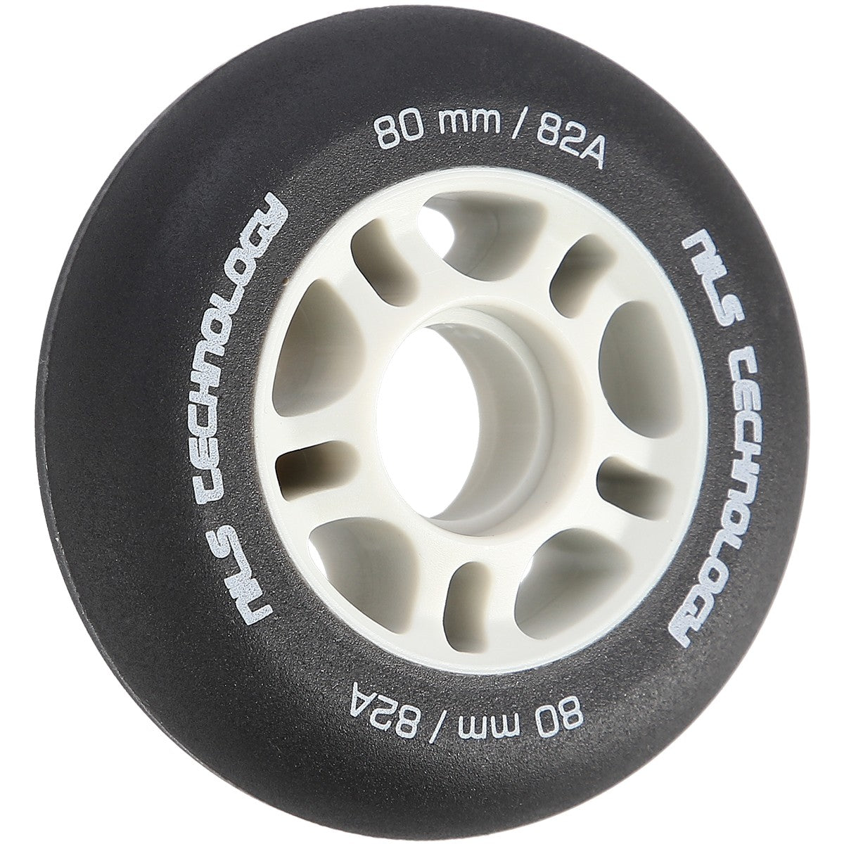 Black PU Skate Wheels 82A, 80x24mm, Set of 4
