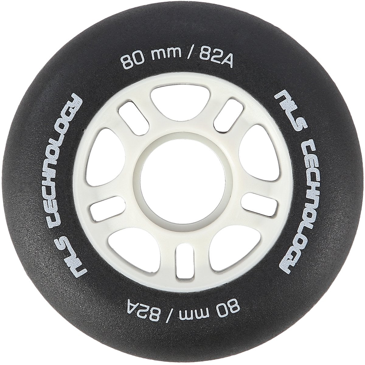 Black PU Skate Wheels 82A, 80x24mm, Set of 4