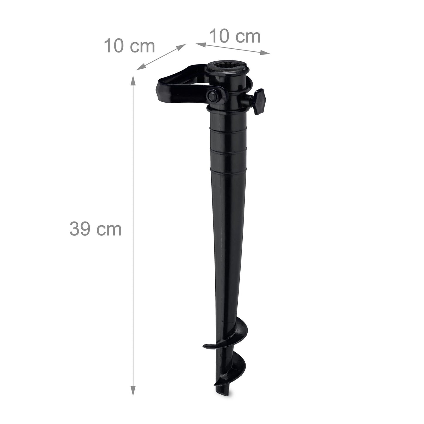 Black Parasol Screw for Sand and Ground
