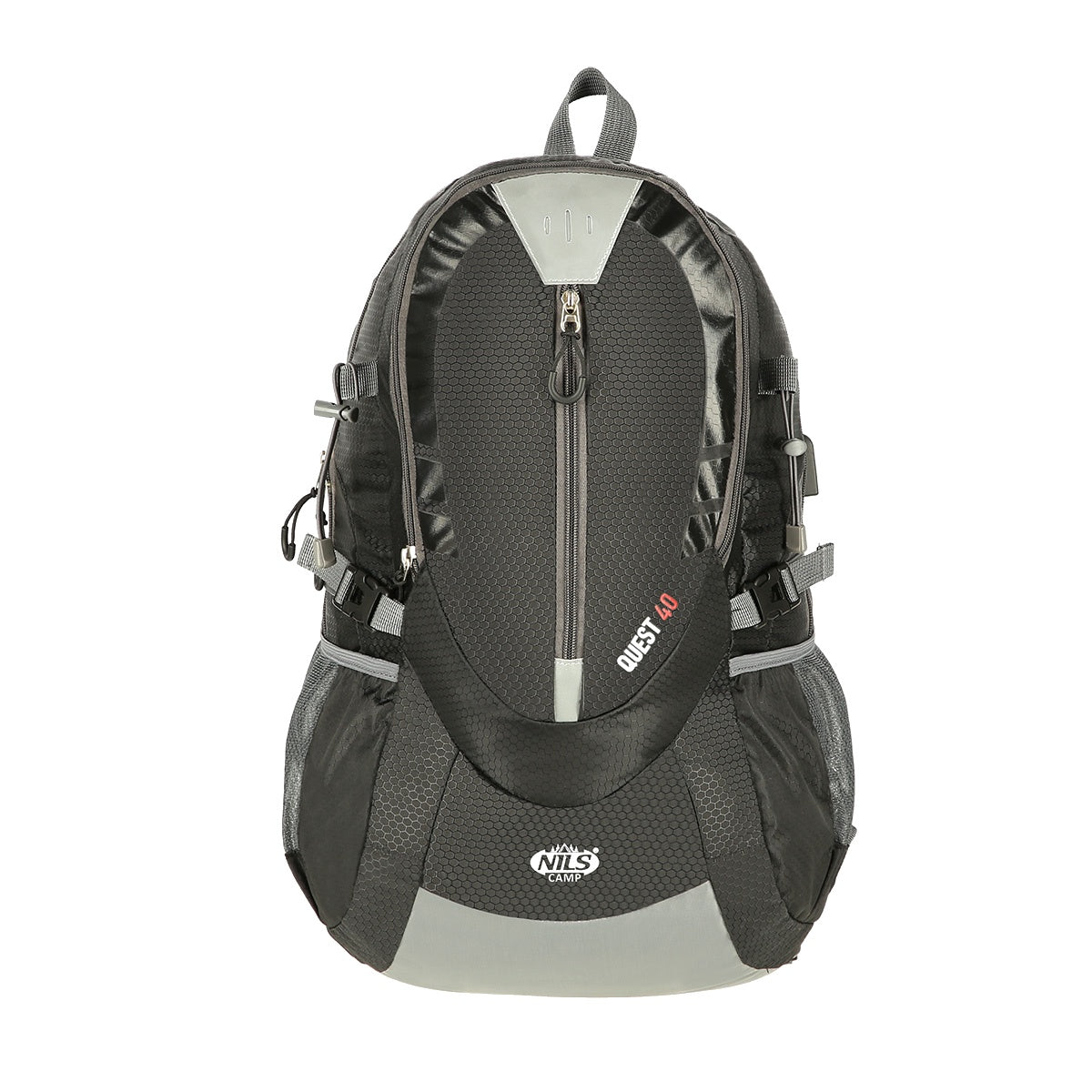 Black Quest Backpack, Durable and Spacious, Nils Camp