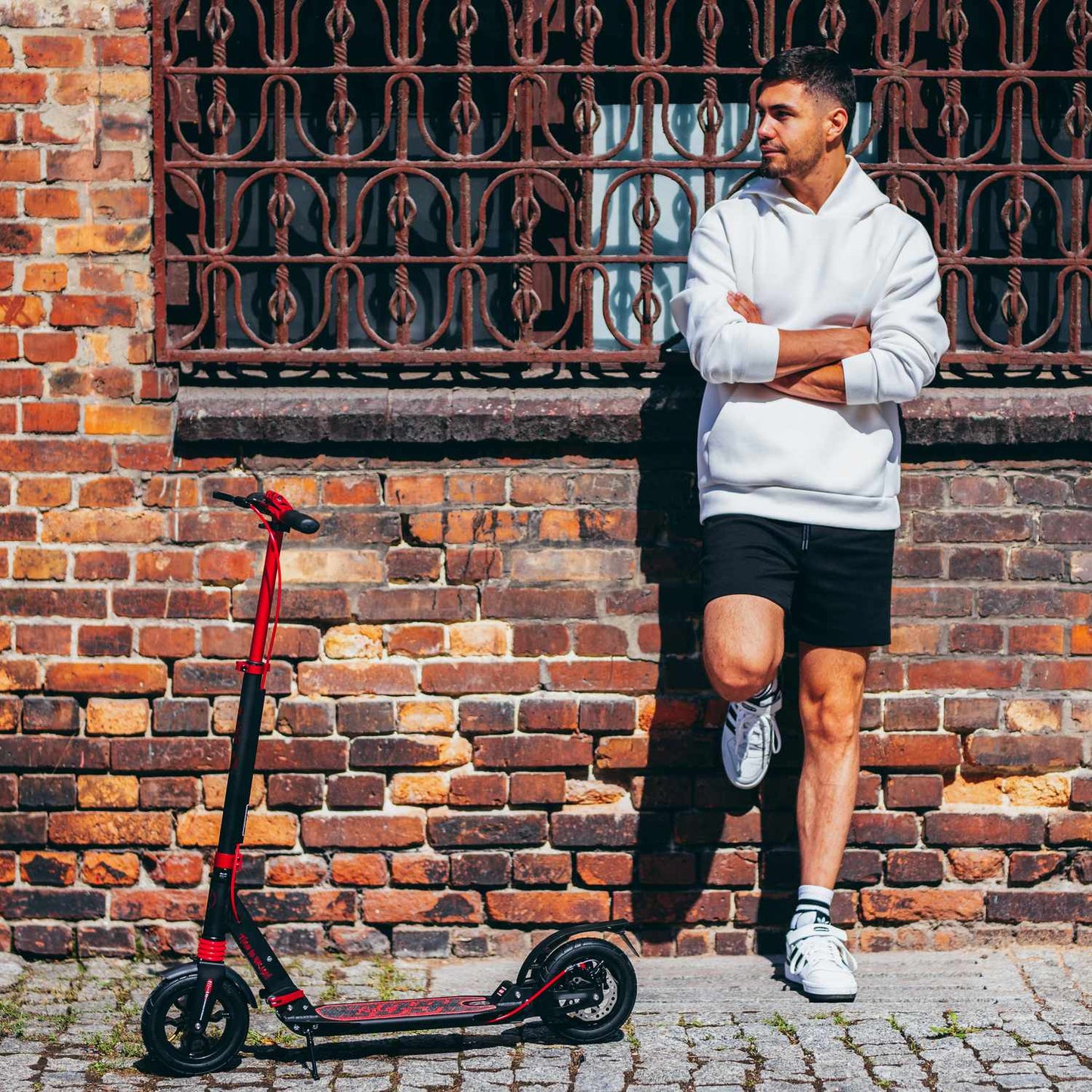 Black-Red Kick Scooter, Adjustable Height