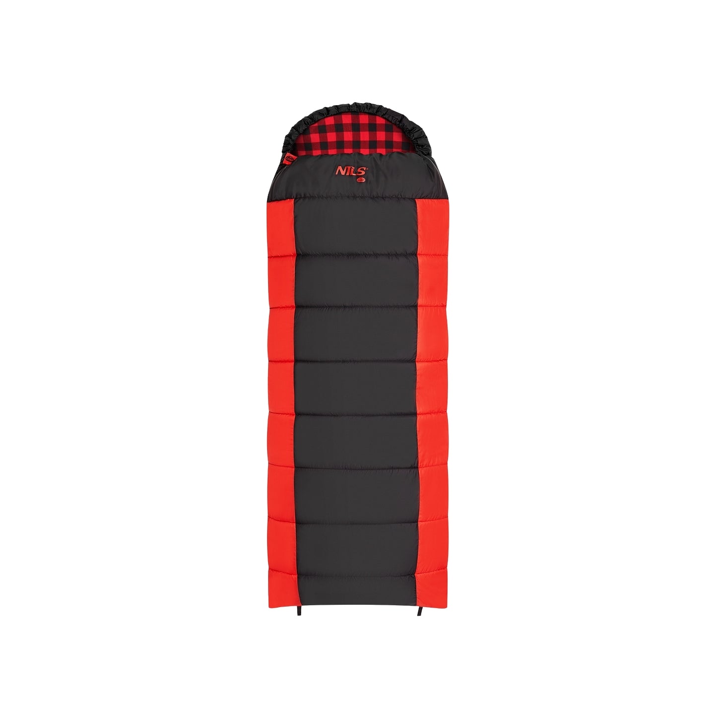 Black-Red Sleeping Bag, Compact, Lightweight