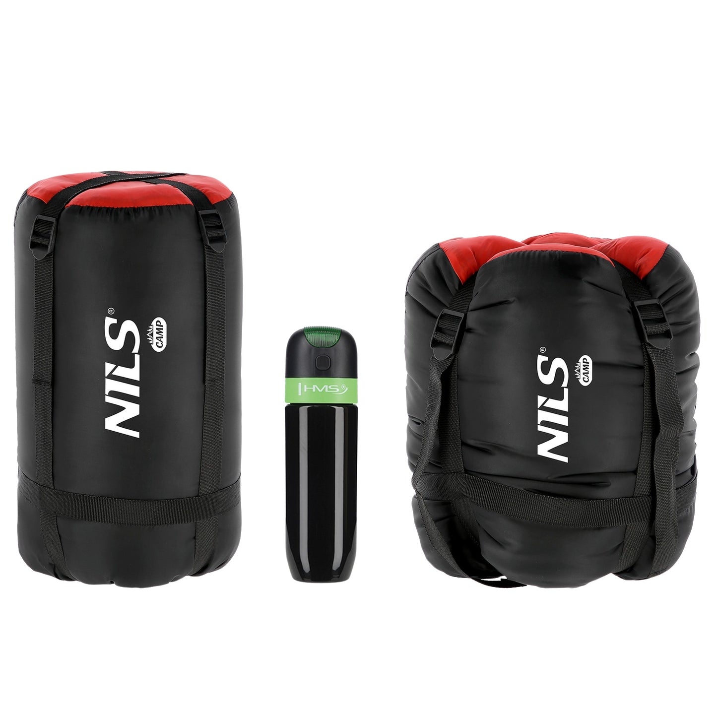Black-Red Sleeping Bag, Lightweight, Compact