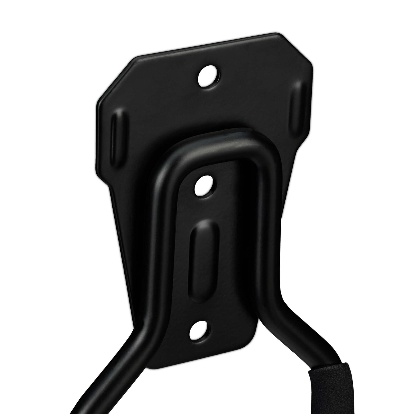 Black Steel Wall-Mounted Garden Hose Holder