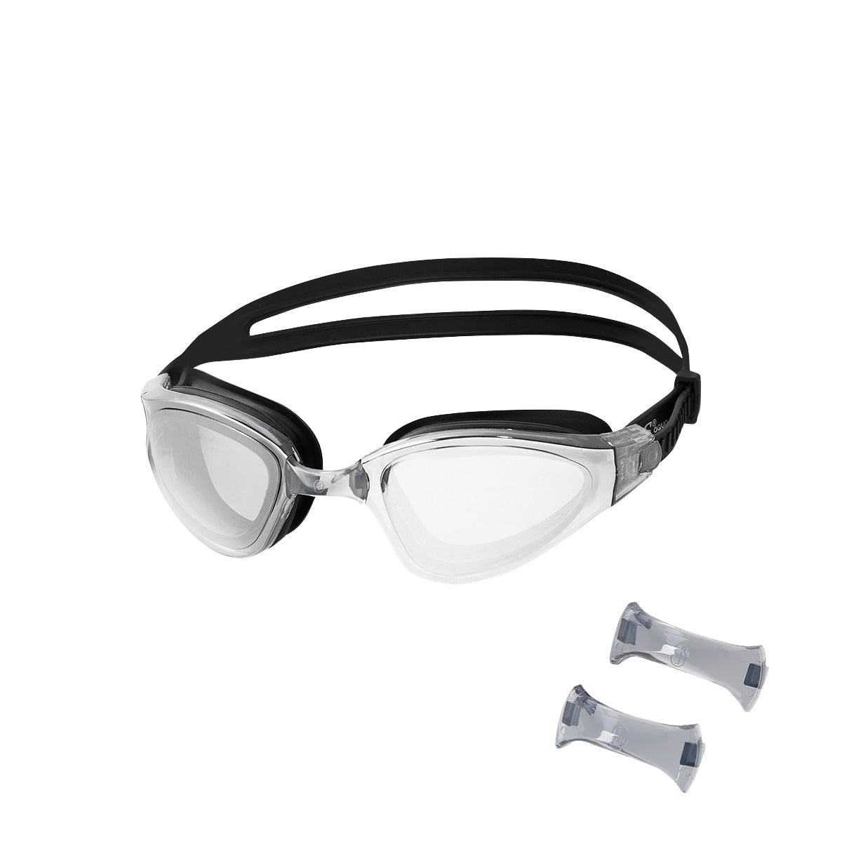 Black Swimming Goggles, Anti-Fog, UV Protection