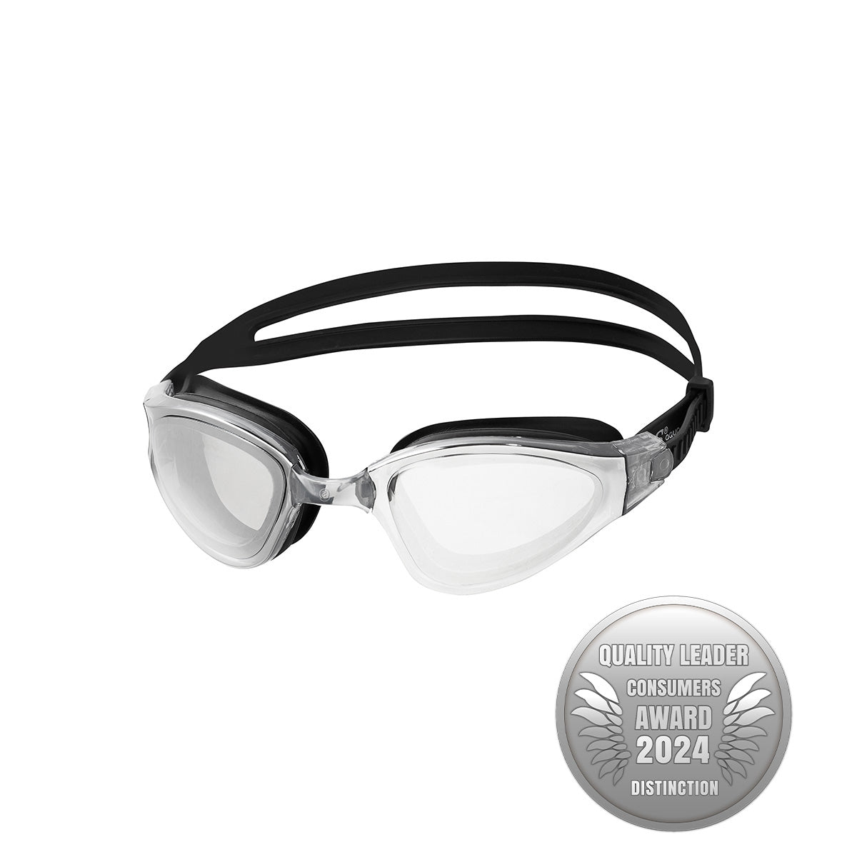 Black Swimming Goggles, Anti-Fog, UV Protection
